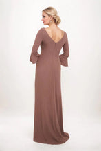 Load image into Gallery viewer, A-line Maxi Stretch Crepe Mother Dress