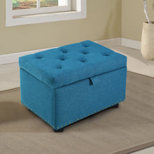 Load image into Gallery viewer, Storage Ottoman - Blue/Navy
