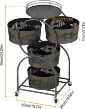 Load image into Gallery viewer, 4 Layer Rotating Kitchen Storage Rack, Removable Rack Storage Shelf
