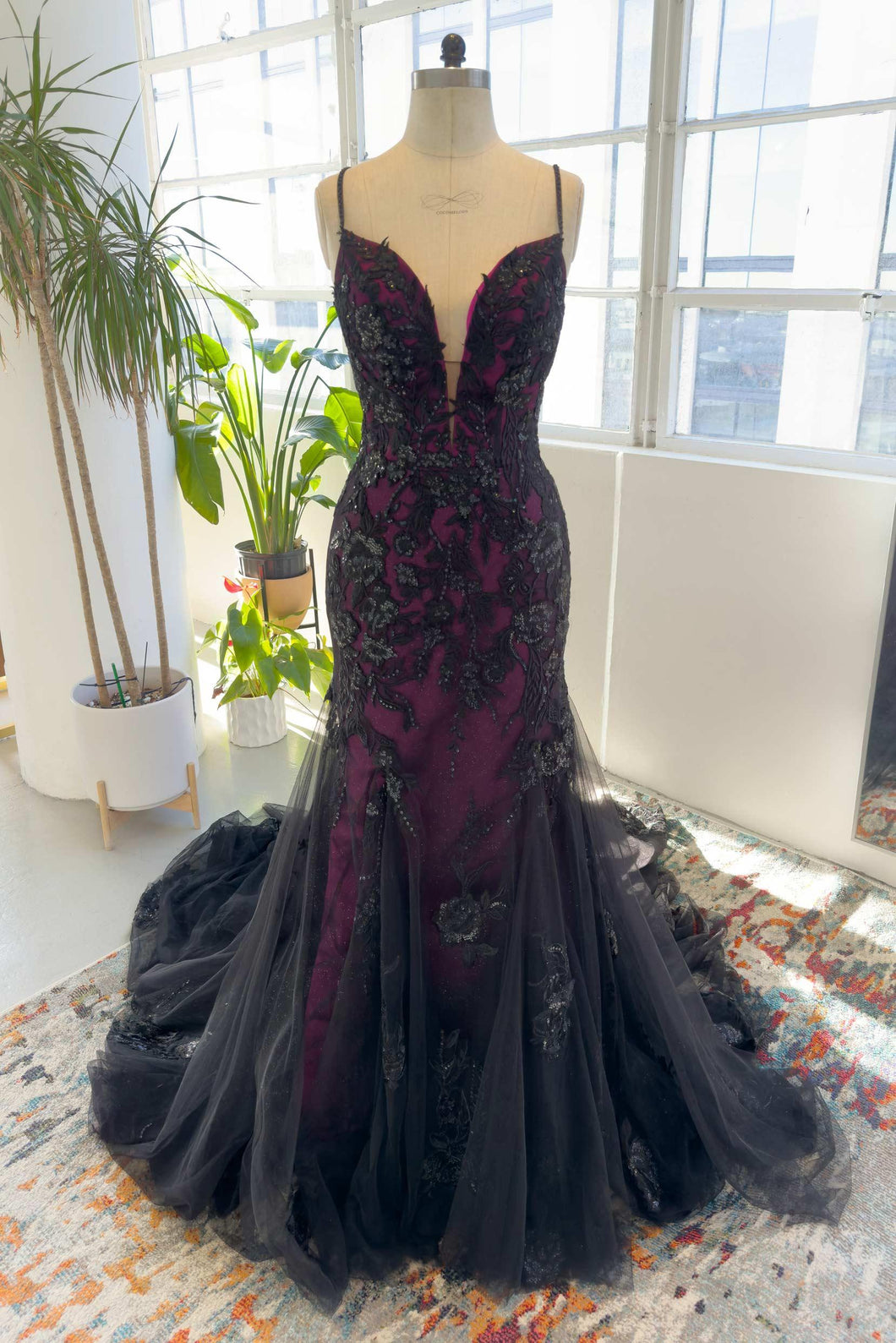 Trumpet-Mermaid Court Train Lace Tulle Wedding Dress