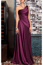 Load image into Gallery viewer, Sheath One Shoulder Sleeveless Floor Length Mother Dresses

