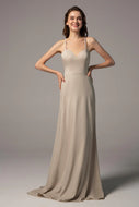 Sheath Sweep Train Elastic Silk like Satin Lining