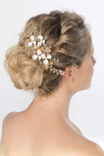 Load image into Gallery viewer, Alloy Hair Combs with Pearl Crystals
