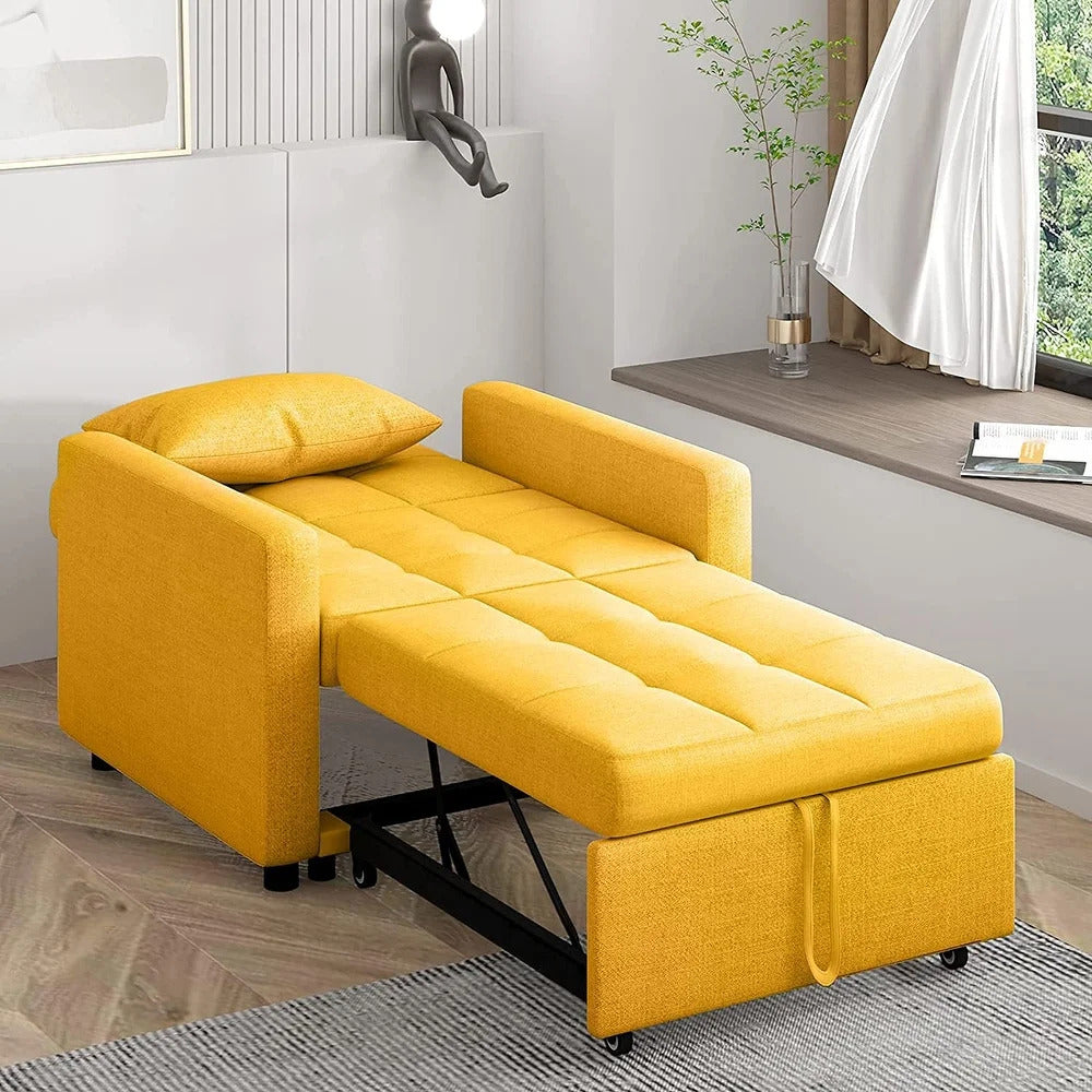 3 in 1 Sofa Bed-Yellow