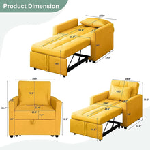 Load image into Gallery viewer, 3 in 1 Sofa Bed-Yellow
