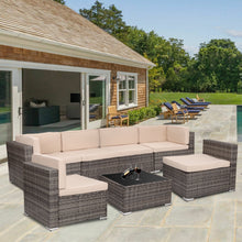 Load image into Gallery viewer, Rattan Patio Sofa Set
