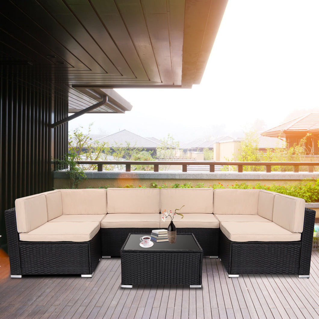 Rattan Patio Sofa Set